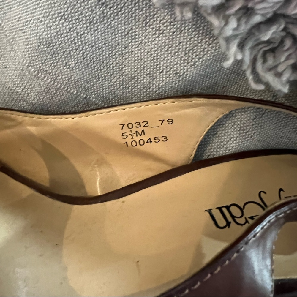 Cathy Jean brown, sling back, high heels